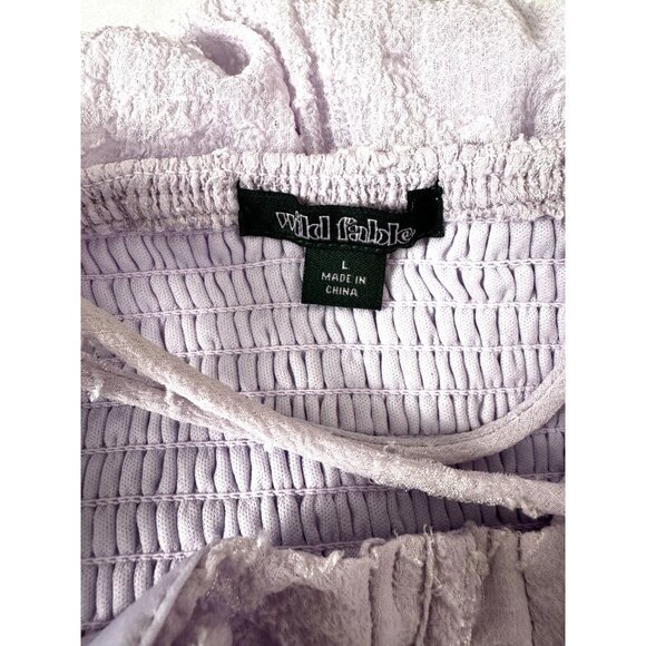 Lilac Lavender L Coquette Corset Babydoll Mini Dress Cottagecore Fairycore NWT - Picture 6 of 9